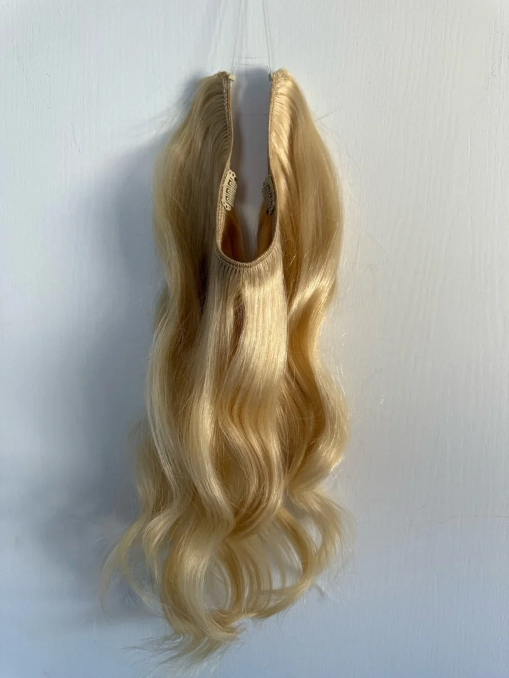 16” 100% Human Blonde Hair Extensions with Invisible Wire